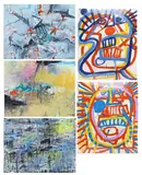 Abstract Landscapes by Louis Tavelli, Oil on paper and mixed media/collage, sold Jun 2026