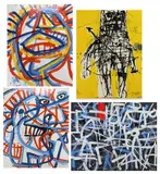 Warriors by Louis Tavelli, Oil on paper and mixed media/collage, sold Jun 2026