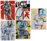Warriors by Louis Tavelli, Oil on paper and mixed media/collage, sold Jun 2026
