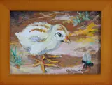 Chick and Bee by Christopher G. Willett, Oil on board, sold Jun 2026