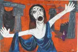 Greek Tragedy by Wolfgang Roth, Oil on board, sold Jun 2026