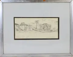 Reading Reef Club, Montego Bay, JA by Babette Martino, Pencil drawing, sold Jul 2026