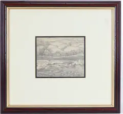 Delaware River by Harry Horn, Pencil drawing/sketch, sold Jul 2026