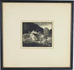Along the River Road - Above New Hope by Herbert Pullinger, Engraving "Along the River Road - Above New Hope", sold Jul 2026