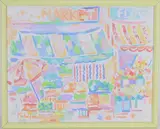 City Market, NY, NY by Michael J. Griffin, Mixed media on canvas, sold Jul 2026
