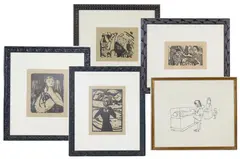 Mädchen am Meer by Aaron Sopher, Ink drawing, sold Jul 2026