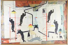 The Cannibals by Wolfgang Roth, Mixed media on board, sold Jul 2026