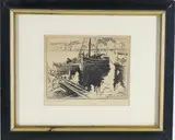 Fishing Boats by Hugh Henry Breckenridge, Etching "Fishing Boats", sold Jul 2026