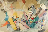 Guitar Player by Wolfgang Roth, Mixed media on board, sold Jul 2026