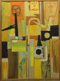 Untitled by Louis Tavelli, Mixed media on board, sold Jul 2026