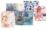 Abstract Landscape by Louis Tavelli, Oil on paper and mixed media/collage, sold Jul 2026