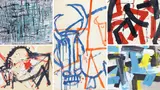 Abstract Landscape by Louis Tavelli, Oil on paper and mixed media/collage, sold Jul 2026