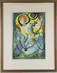 Daedalus and Icarus; Altar by Benton Murdoch Spruance, Lithograph, sold Jul 2026