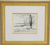 The Valley of the Avre (Vallée de l'Avre). by Maurice de Vlaminck, Lithograph, sold Aug 2026