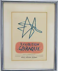 Exhibition G. Braque by Georges Braque, Lithograph/poster "Exhibition G, sold Aug 2026
