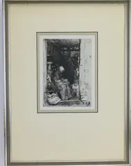 La Vielle Aux Loques by James Abbott McNeill Whistler, Lithograph print "La Vielle Aux Loques" ( The Old Woman with the Rags), sold Aug 2026