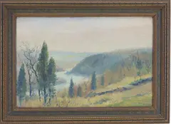 Untitled by George Reinbold, Mixed media on board, sold Aug 2026
