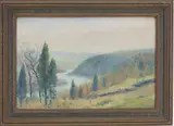 Untitled by George Reinbold, Mixed media on board, sold Aug 2026