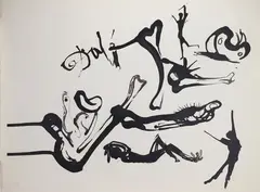 Composition by Salvador Dalí, Lithograph, sold Aug 2026
