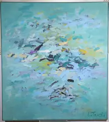 Green Cluster by Louis Tavelli, Oil on canvas, sold Aug 2026