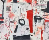 Untitled by Louis Tavelli, Oil on paper and mixed media/collage, sold Aug 2026