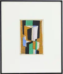 Abstract Study #14, by Charles Evans, Gouache on paper, sold Sep 2026