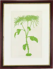 Chrysanthemum by Henry Evans, Linocut "Chrysanthemum", sold Sep 2026
