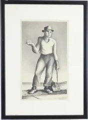 Vagrant, by Benton Murdoch Spruance, Lithograph, sold Sep 2026