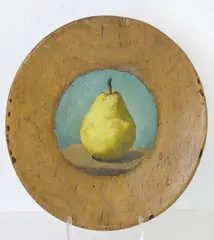 Untitled by Robert Kulicke, Oil on turned wood plate, sold Sep 2026