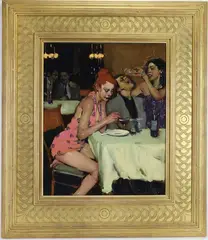 Down the Hatch, by Malcolm Terrance Liepke, Oil on canvas, sold Sep 2026