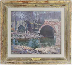 Broken Bridge by Arthur Meltzer, Oil on canvas "Broken Bridge", sold Sep 2026
