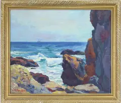 Bass Rocks, by Antonio Martino, Oil on canvas, sold Sep 2026