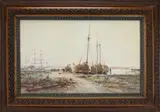 Hay Boats, by Frank F. English, Watercolor and gouache, sold Sep 2026