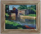 New Hope Canal, by John Fulton Folinsbee, Oil on board, sold Sep 2026