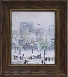 Fiew(sic) of Fifth Av from Central Park, New York City. by Christopher G. Willett, Oil on board, sold Sep 2026