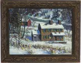 Bucks County Winter, Tinicum, by Christopher G. Willett, Oil on board, sold Sep 2026