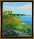 By the Water, by Chris Nissen, Oil on board, sold Sep 2026