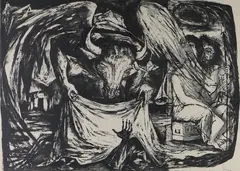 Workshop of the Minotaur, by Benton Murdoch Spruance, Lithograph, sold Sep 2026