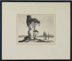 Along the Ohio by C. Winston Haberer, Lithograph, sold Sep 2026