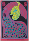 Peacock Ball by Victor Moscoso, Lithograph publicity poster for the "Peacock Ball", sold Sep 2026