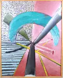 Fear in the Sky by Lewis Lanza Rudolph, Oil on board, sold Sep 2026