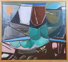 Untitled by Lewis Lanza Rudolph, Oil on board "Untitled", sold Sep 2026