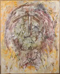 Horseshoe Crab by Denver Lindley, Mixed media on canvas, sold Sep 2026