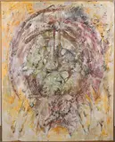 Horseshoe Crab by Denver Lindley, Mixed media on canvas, sold Sep 2026