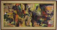 For Psychic Tension use Librium by Vince Ceglia, Acrylic collage on board, sold Sep 2026