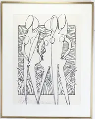Tre Grazie by Vince Ceglia, Ink on paper "Tre Grazie", sold Sep 2026