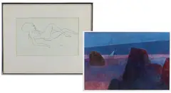Reclining Nude by Vince Ceglia, Pencil drawing "Reclining Nude", sold Sep 2026