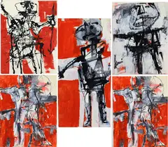 Abstract Landscapes by Louis Tavelli, Oil on paper and mixed media/collage, sold Sep 2026