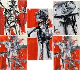 Abstract Landscapes by Louis Tavelli, Oil on paper and mixed media/collage, sold Sep 2026