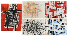 Abstract Landscapes by Louis Tavelli, Oil on paper and mixed media/collage, sold Sep 2026
